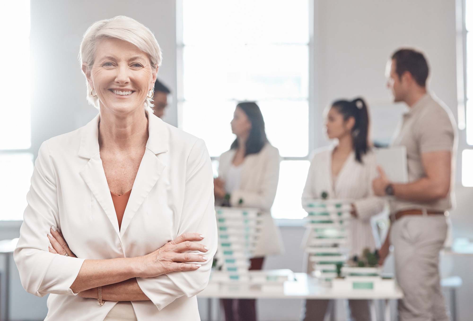 Engineer, architect or portrait of woman worker with smile in creative architecture training, busin